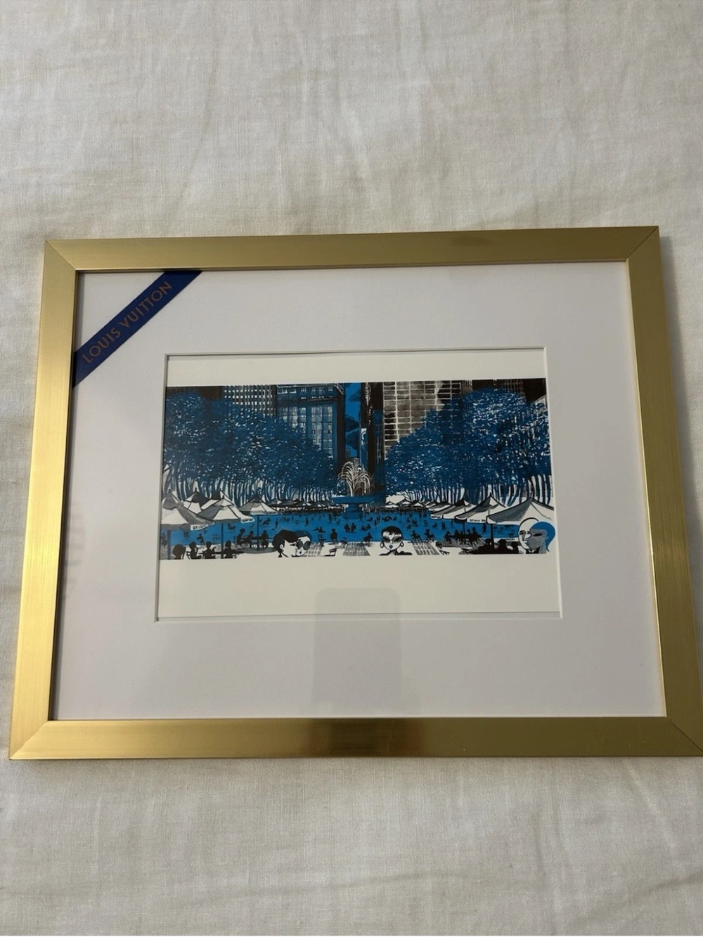 “New York” Louis Vuitton X Rubin Toledo Authentic Framed Art City Guide Post COA